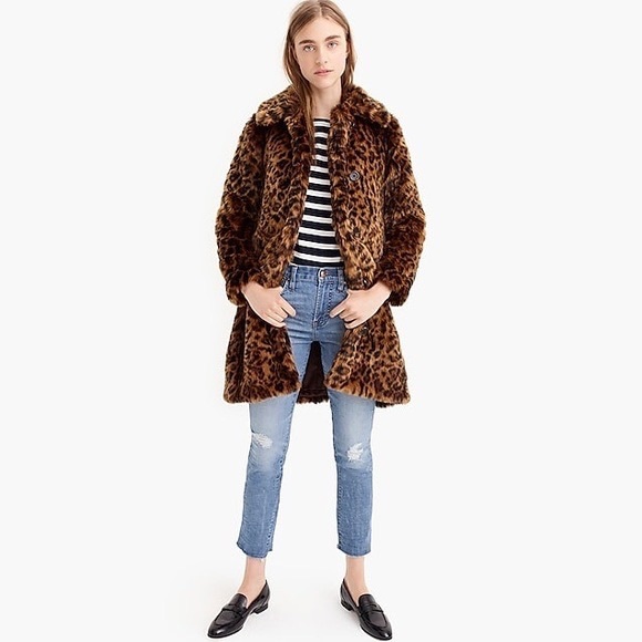 J. Crew Faux-fur Leopard Coat - Picture 4 of 11